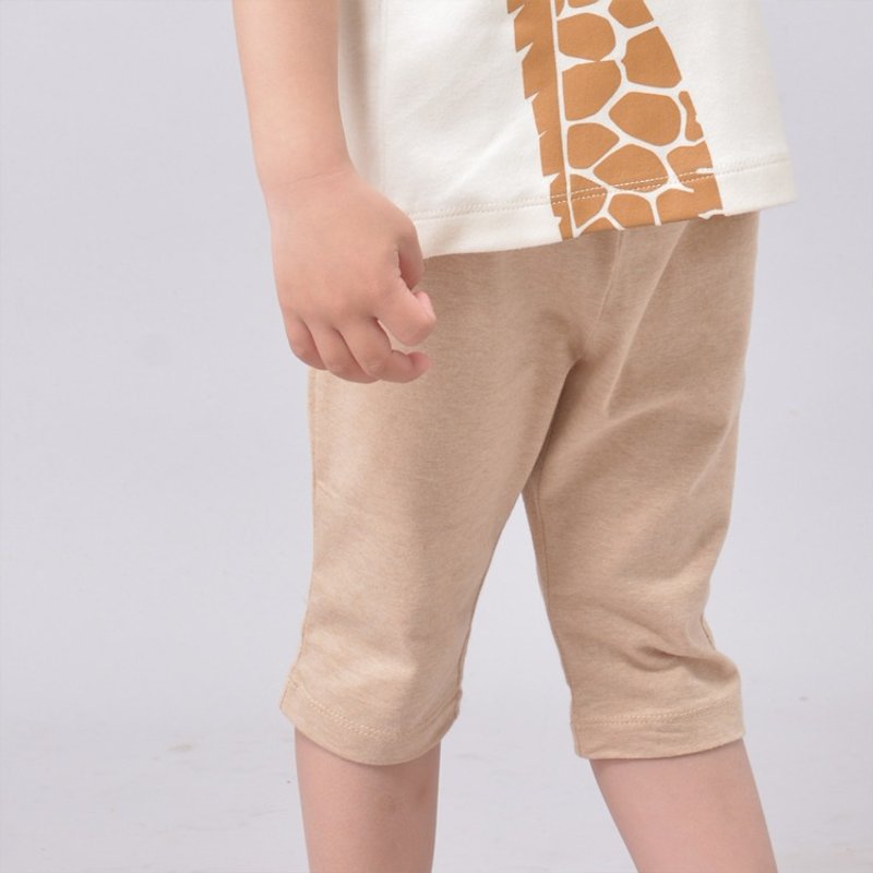 Organic Cotton Leg Cropped Pants_Color Cotton Brown|Made in Taiwan| - อื่นๆ - ผ้าฝ้าย/ผ้าลินิน 