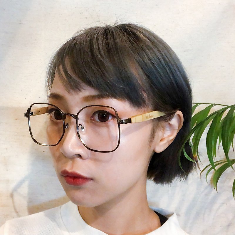 Mr.Banboo台灣手工眼鏡【F】系列 39 冷金屬遇上 有溫度的竹子 - 眼鏡/眼鏡框 - 竹 