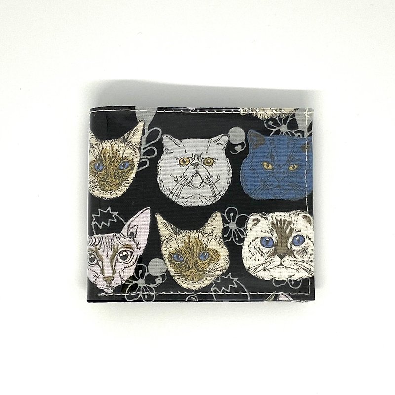 Tou・tou【Perspective wallet】Cats by portray - กระเป๋าสตางค์ - วัสดุอื่นๆ สีดำ