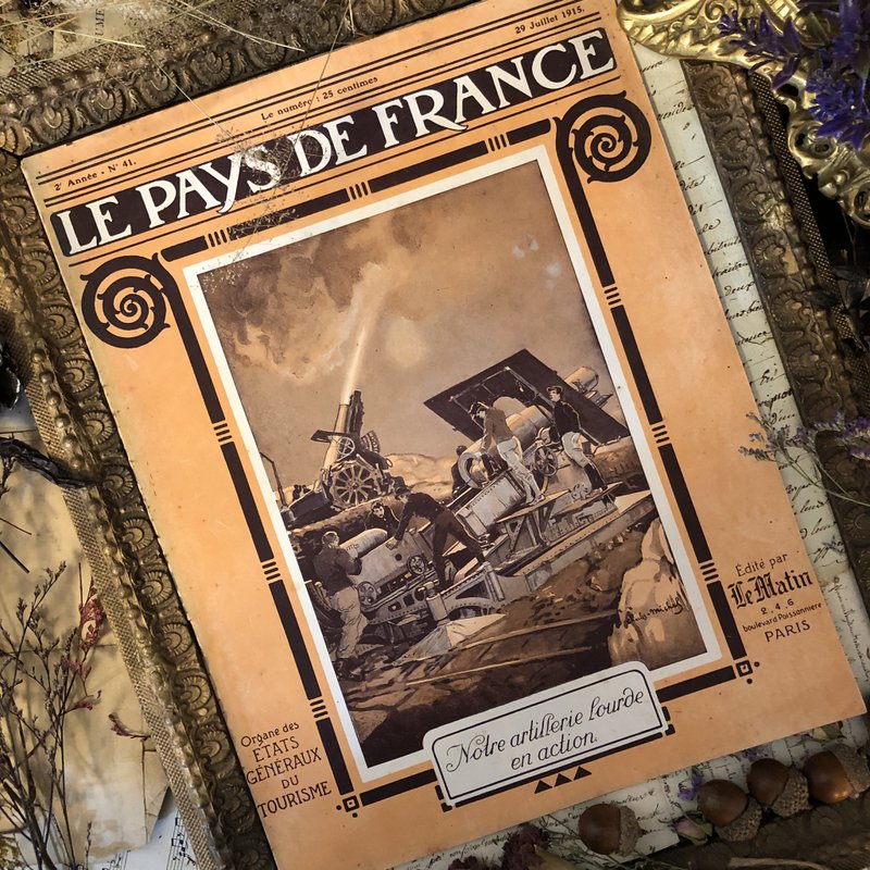 Le Pays de France Centennial World War I Pictorial - หนังสือซีน - กระดาษ สีกากี