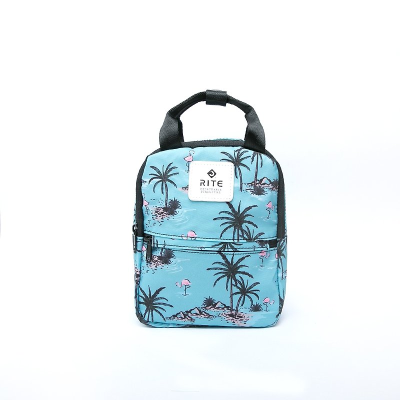 [RITE] Le Tour Series - Dual-use Mini Backpack - Hawaii Crane - กระเป๋าเป้สะพายหลัง - วัสดุกันนำ้ สีเขียว