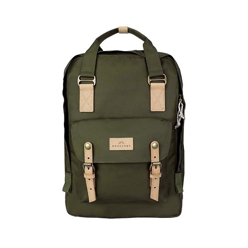 DOUGHNUT - 來自香港的包包設計品牌 【 DOUGHNUT 】馬卡龍 RE 大容量15吋後背包 防潑水 / 軍綠色