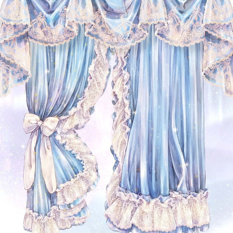 Cinderella Curtain sticker set (3type) - 貼紙 - 紙 
