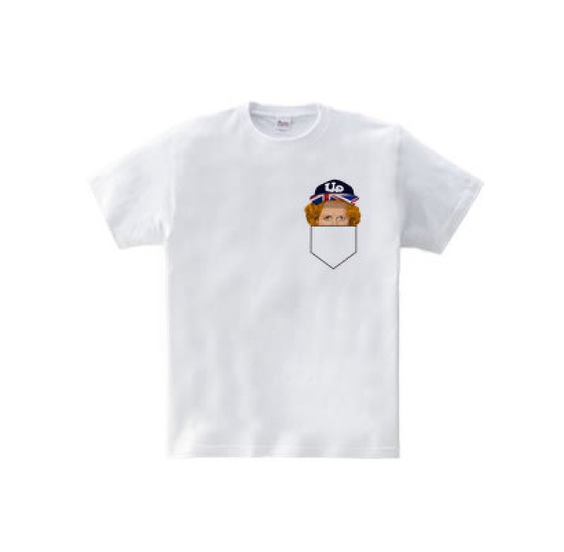 サッチャーポケット（5.6oz Tシャツ） - 男毛衣/針織衫 - 棉．麻 白色