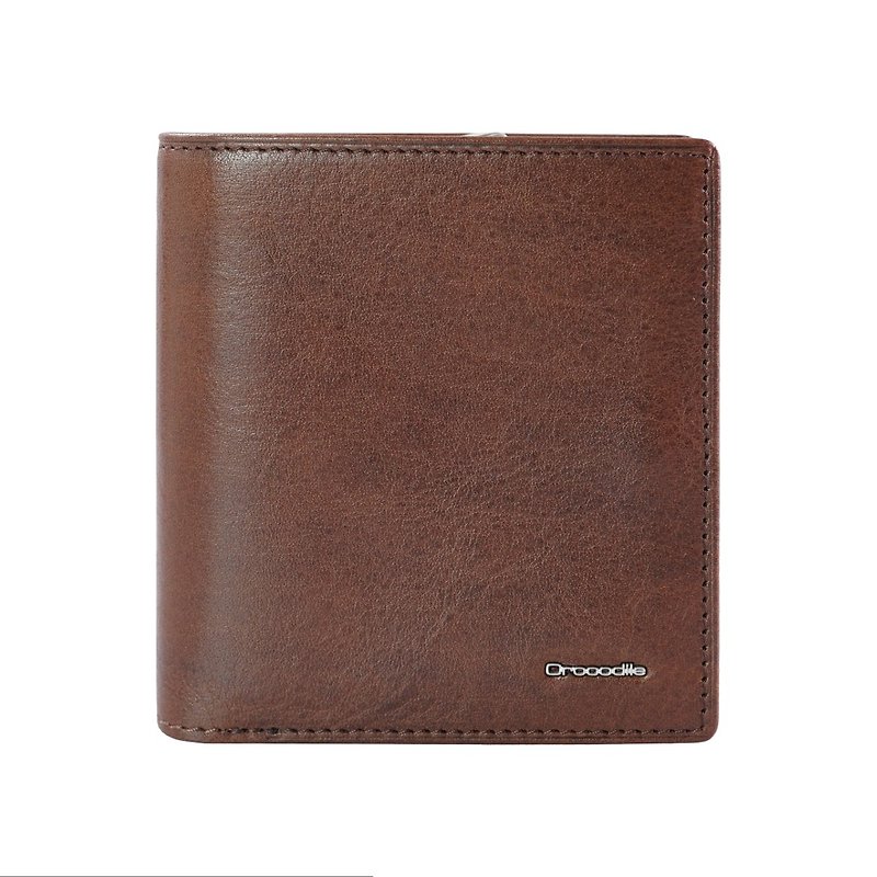 [Recommended best-selling products for gift giving] Recommended genuine leather wallet/zipper clip with double-button 9-card holder - Wallets - Genuine Leather Brown
