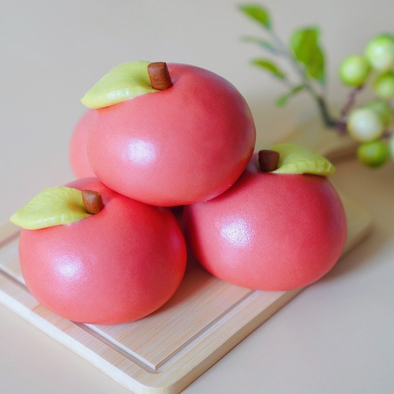 Maki Mantou Enjoy Peace Apple Shaped Red Bean Buns 6pcs - Other - Other Materials 