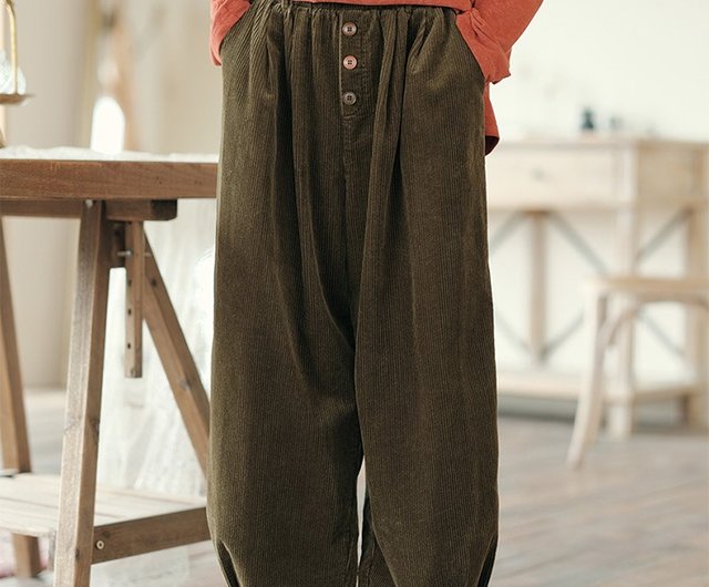 Vertical Stripes Winter Balloon Pants Womans Baggy Harem Pants in Black One  Size 