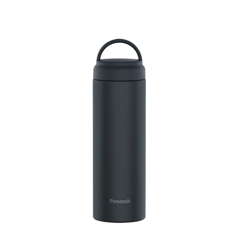 สแตนเลส กระบอกน้ำร้อน สีดำ - [Peacock] 600ML Stainless Steel Cold Cup / Thermos Cup / Coffee Cup (Portable) - Black