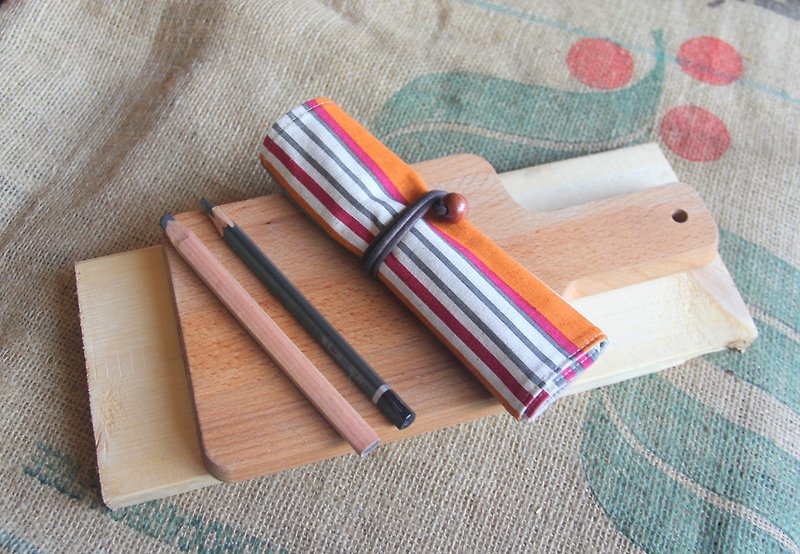 weimom's simple lines - pen, chopsticks sets, tableware bags, rolls, Christmas gift ● Made in Taiwan - Handmade Good - ตะเกียบ - ผ้าฝ้าย/ผ้าลินิน สีแดง