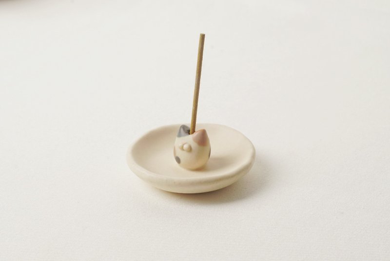 [Gift] Sanhua Cat Incense sticks Holder - Fragrances - Pottery 