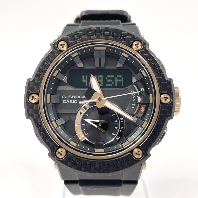 【日本直送 中古美品】カシオ CASIO 腕時計 GST-B200X G-SHOCK G-STEEL ステンレススチール/ラバー ブラック ゴールド - 女錶 - 不鏽鋼 黑色