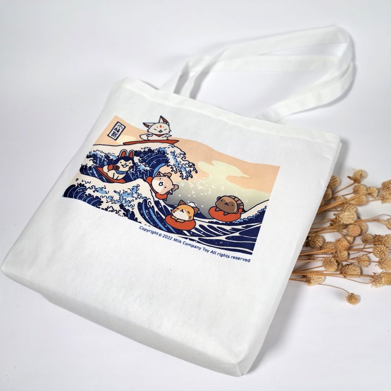 【Milk Co Toy Merchs】The Tiny Fortune – Tote Bag (In Stock) - กระเป๋าถือ - วัสดุอื่นๆ ขาว