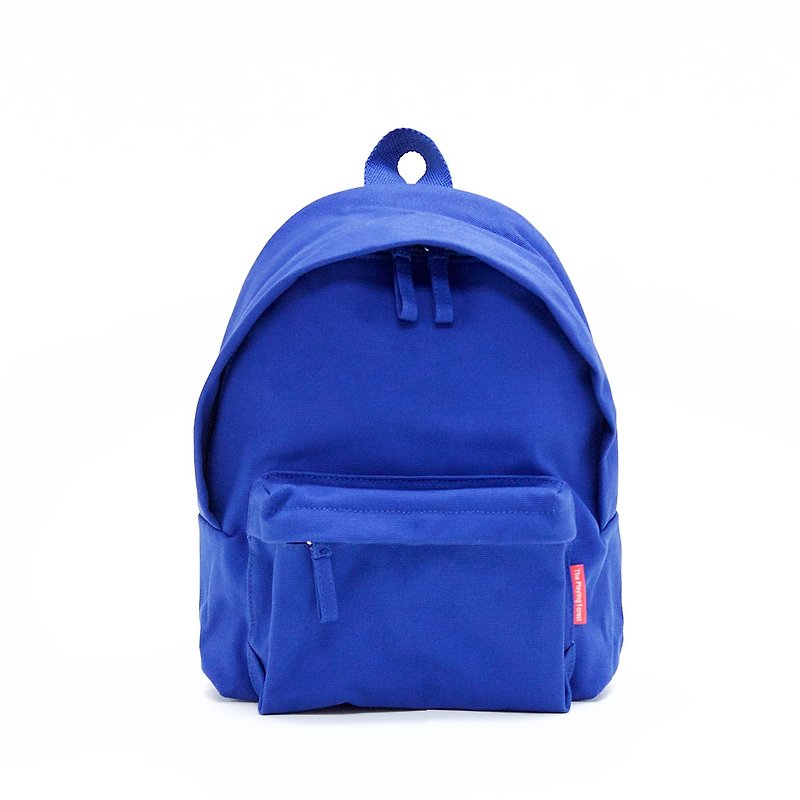 Waterproof Heavy Canvas Mini Backpack for both adults and kids - กระเป๋าเป้สะพายหลัง - ผ้าฝ้าย/ผ้าลินิน สีน้ำเงิน