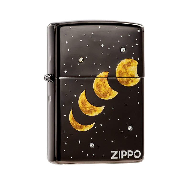 【ZIPPO官方旗艦店】月影情牽(亞洲限量款)防風打火機 CZA-2-35 - 其他 - 銅/黃銅 黑色