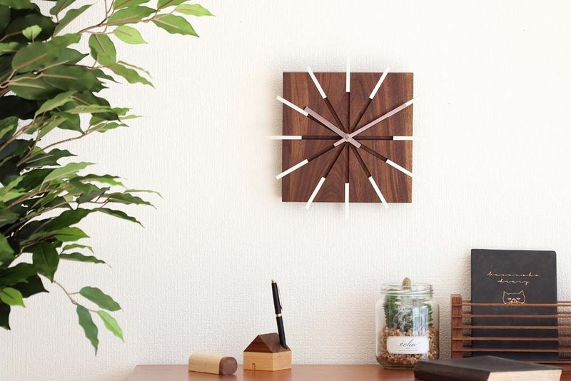 Kochi Line Clock - Clocks - Wood Brown