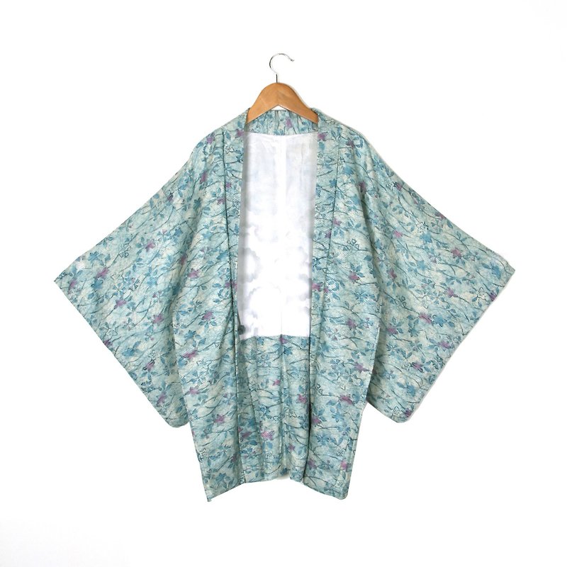 [Egg plant ancient] seaweed star ancient kimono feather weaving - Overalls & Jumpsuits - Polyester Blue
