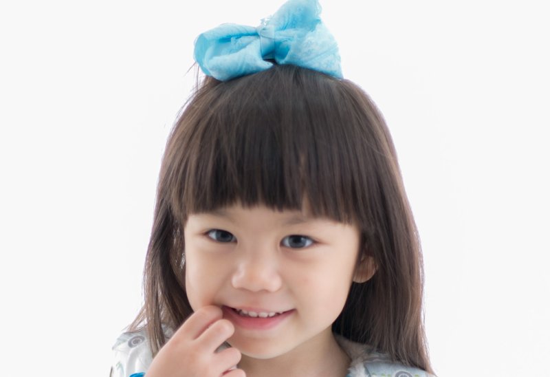 Cutie Bella 蕾絲蝴蝶結全包布 手工髮飾髮夾Lace Bow-Sky - 髮夾/髮圈 - 聚酯纖維 藍色