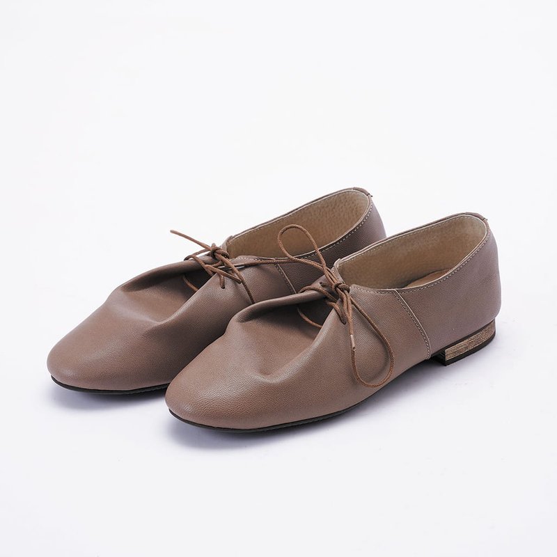 Size Zero [Meet Little Fresh] Soft Genuine Leather Strappy Jazz Shoes_Fragrant Cocoa - รองเท้าลำลองผู้หญิง - หนังแท้ สีนำ้ตาล