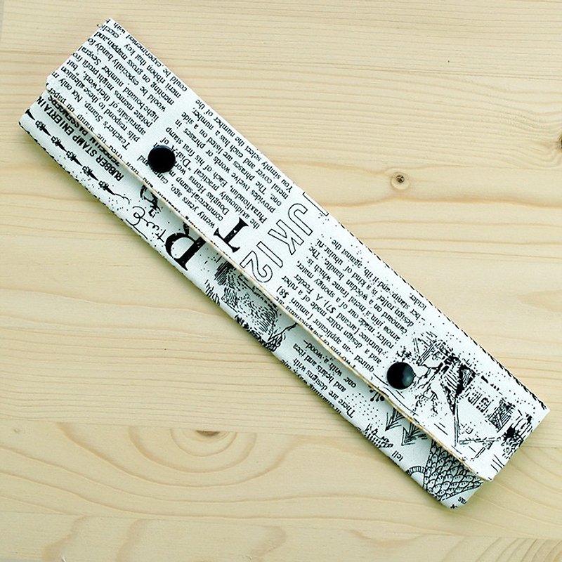 布報紙筷袋筷子組 - 筷子/筷架 - 棉．麻 黑色