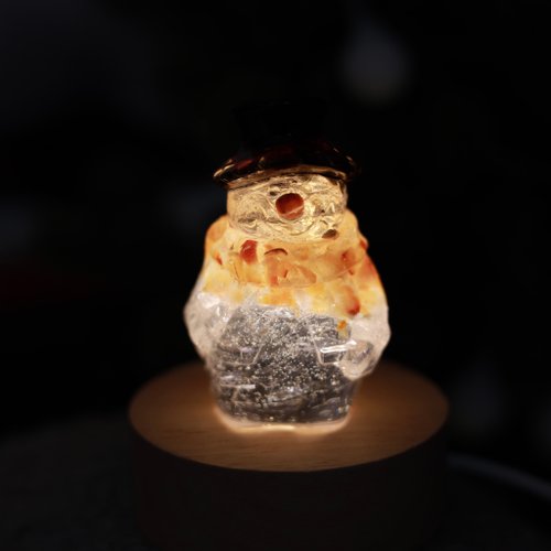 母の日ギフト] 交換ギフト宝石スノーマンナイトライト - 天然ホワイト