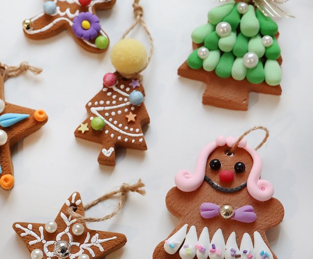 DIY ハンドメイド] クリスマス ジンジャーブレッドマン ペンダント素材
