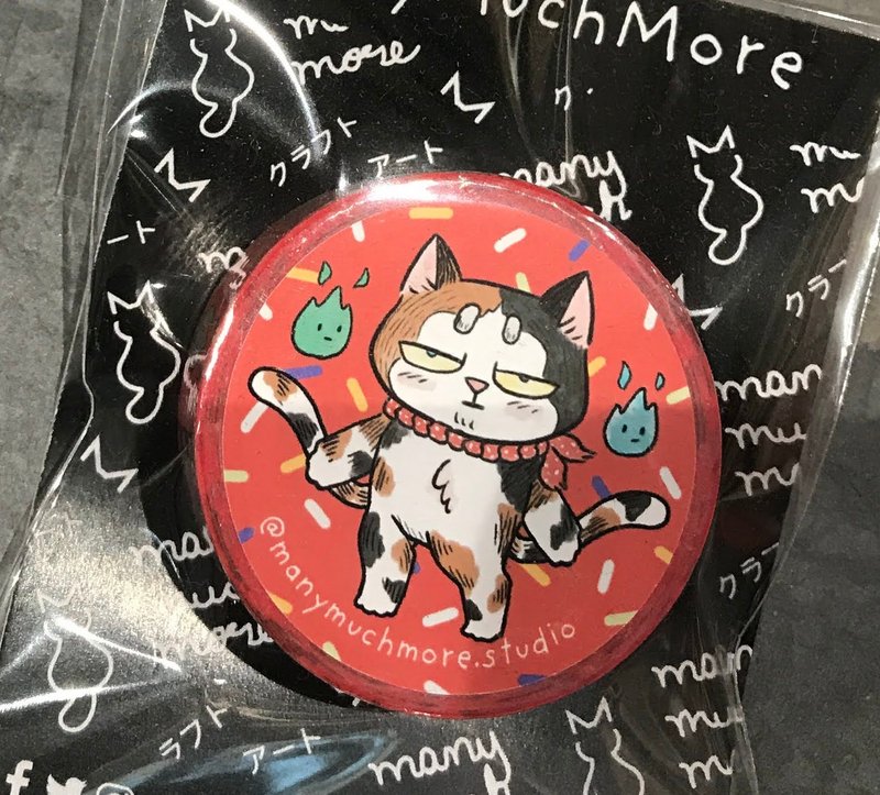 Washi Tapes - Neko mata notes - 紙膠帶/和紙/PET - 紙 紅色