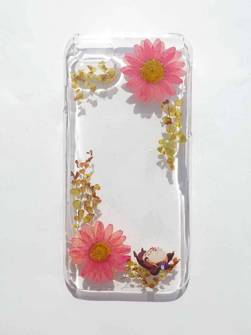 Pressed flowers phone case, Handmade with dry flowers, iphone 7phone case, Totoro - Phone Cases - Plastic 
