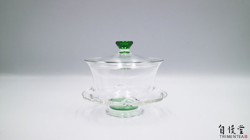 Zimantang Glass Lid Cup-Green - ถ้วย - แก้ว 