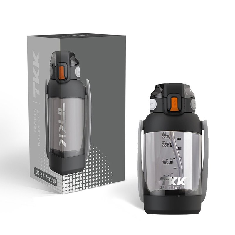 [TKK] Tritan Falcon Portable + Strap Sports Bottle 1200ML imported from the United States-Diamond Black - กระติกน้ำ - วัสดุอื่นๆ สีดำ