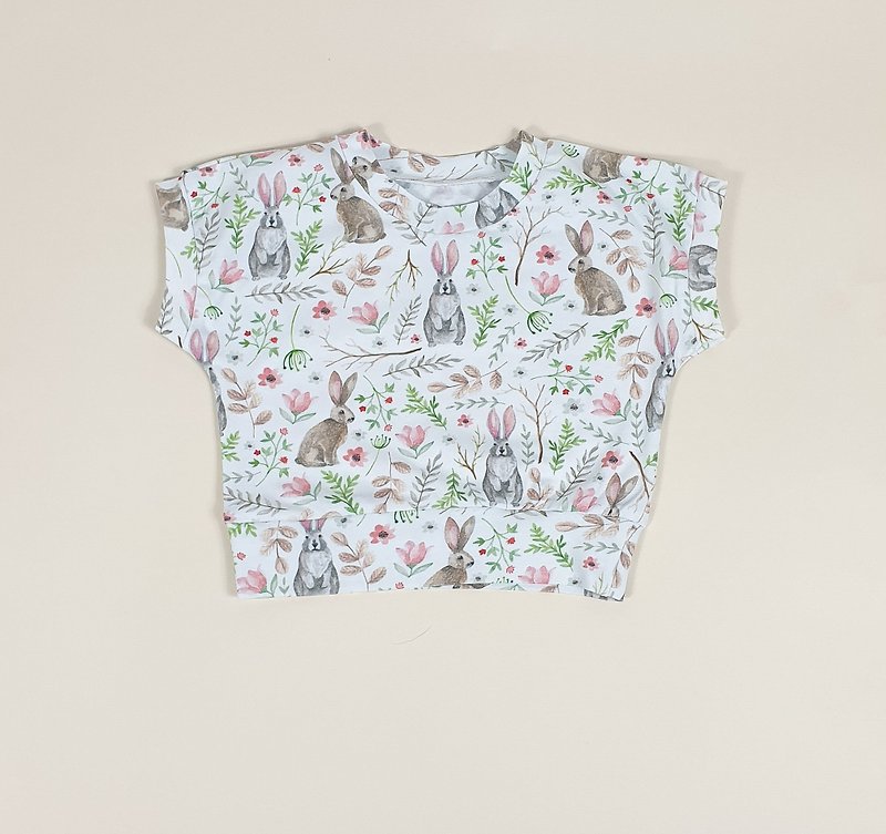 Rabbit baby t-shirts 3-6 months, baby boy t-shirt,baby girl t-shirt,baby clothes - 男/女童裝 - 棉．麻 多色