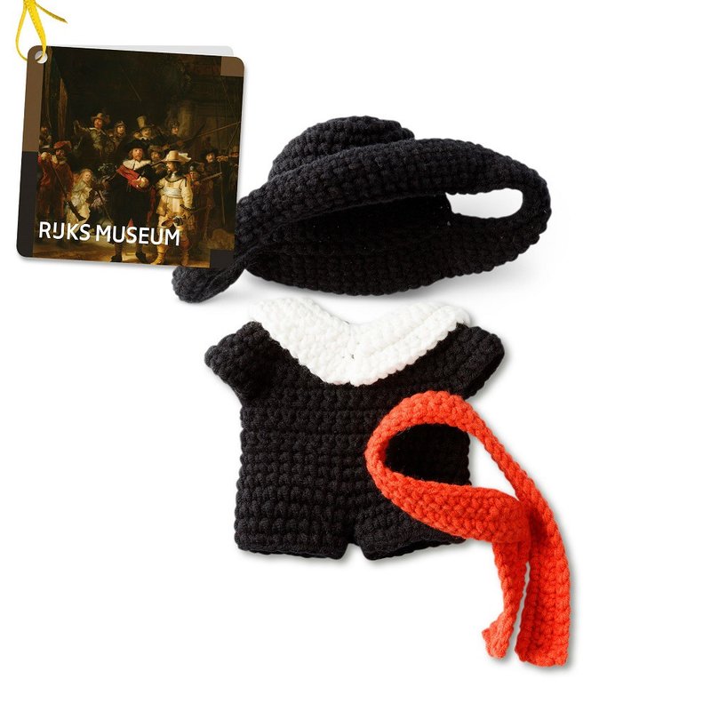 Just Dutch | Rijksmuseum nightwatch outfit handmade - ตุ๊กตา - ผ้าฝ้าย/ผ้าลินิน สีดำ