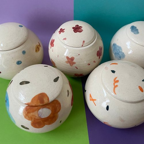 米粒陶 Milly’s pottery 手繪陶瓷寵物禮儀罐 塗鴉 彩繪 多款現貨 可訂製