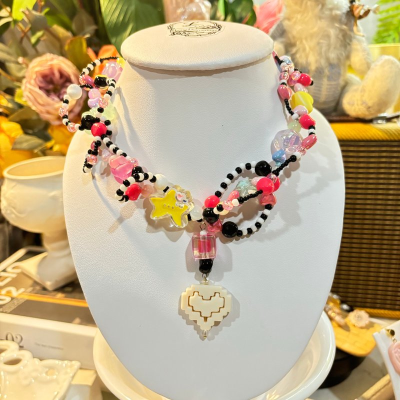 Handmade Necklace street fashion 2 - 項鍊 - 塑膠 黑色