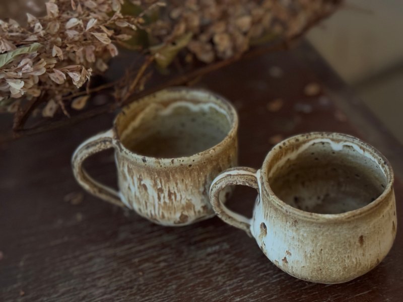 拿鐵咖啡杯 - 咖啡杯/馬克杯 - 陶 白色