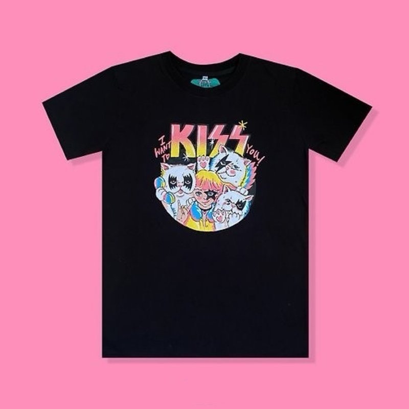 Kiss T-Shirt - 女 T 恤 - 其他材質 多色