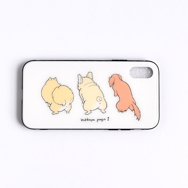 Back view of the dog 4 iPhone case - スマホケース - その他の素材 ホワイト