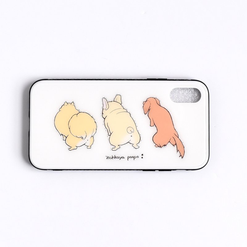 Back view of the dog 4 iPhone case - スマホケース - その他の素材 ホワイト