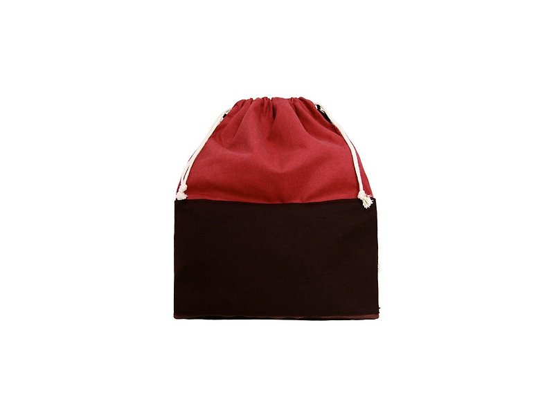 【雙層休閒包】- 時光鏽色 - 側背包/斜背包 - 棉．麻 紅色