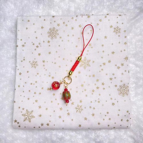 Hoshino Jewelry Kan 琉璃珠 紅瑪瑙 健康運 吊墜 琉璃 水晶 天然石 日本手作 聖誕禮物