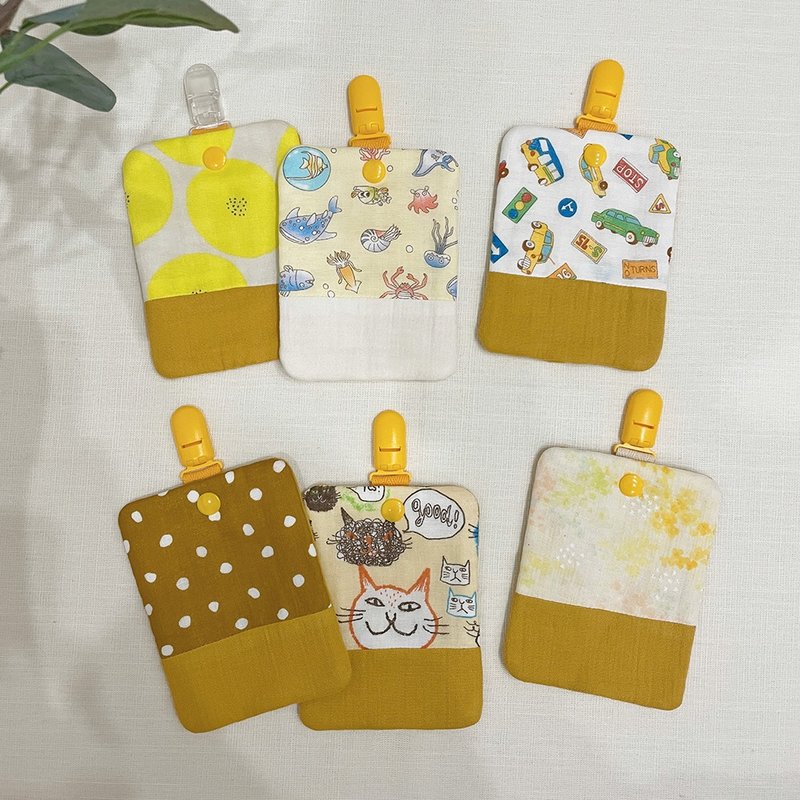 [Ready stock] Detachable handkerchief holder, short version, kindergarten, handmade - Bibs - Cotton & Hemp Yellow