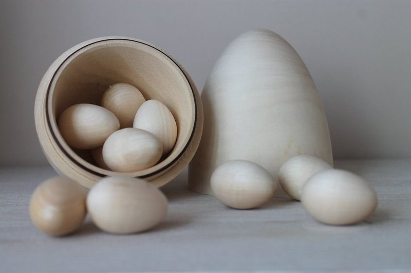 Wooden Toy Sorter Eggs - Kids' Toys - Wood 