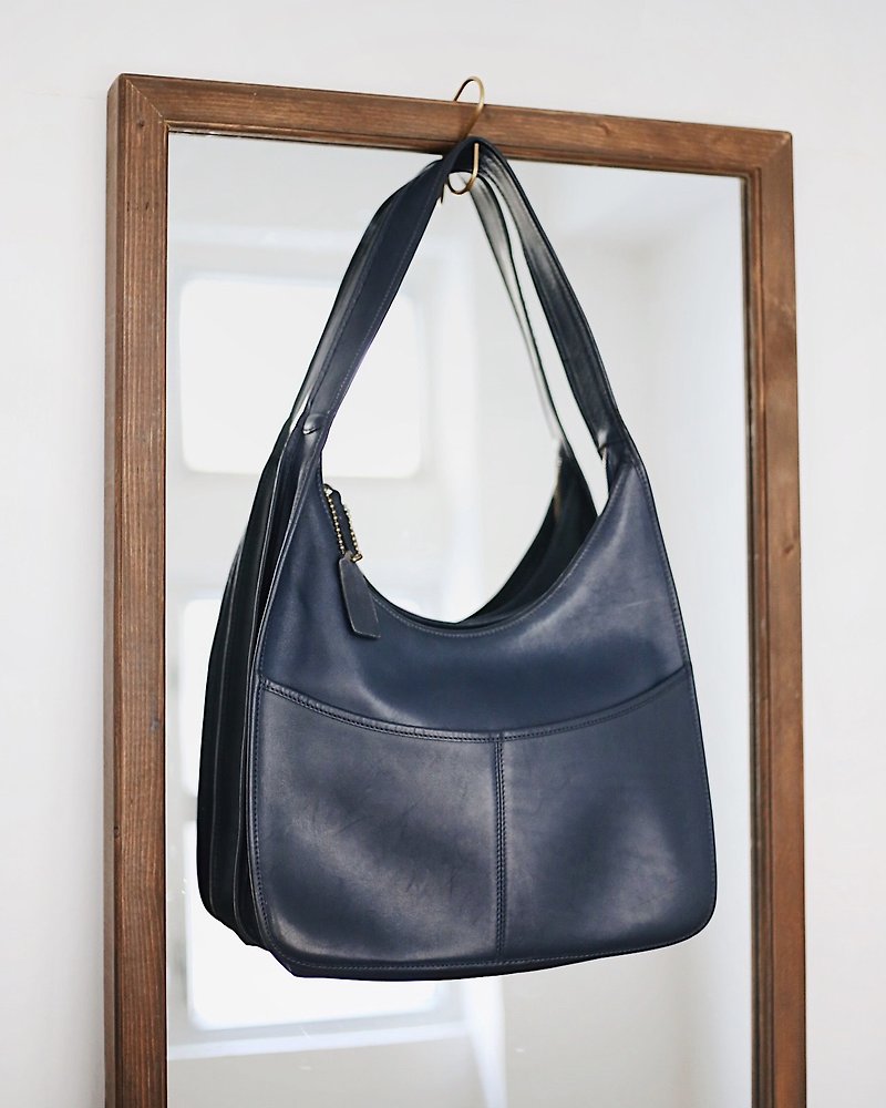 Vintage Coach Bag - Messenger Bags & Sling Bags - Genuine Leather Blue