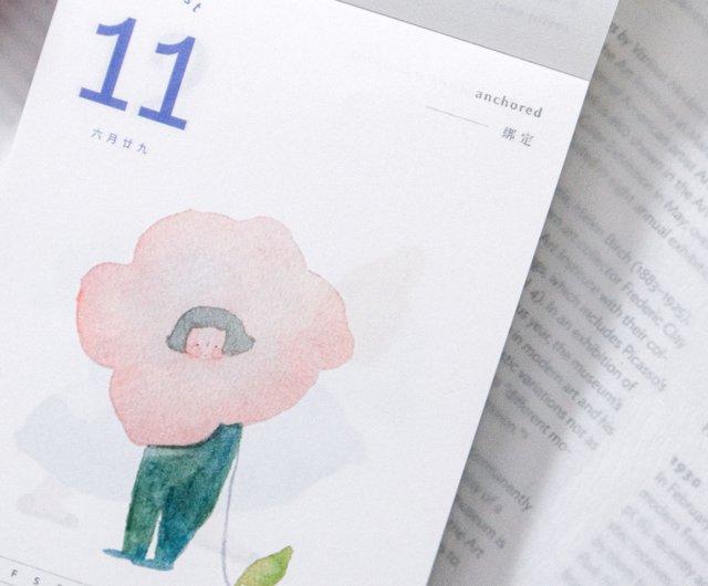 2026 365ガールズカレンダー卓上 | 毎日めくるイラスト