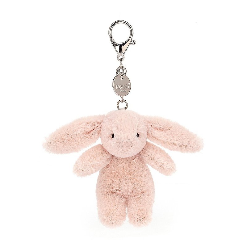 鑰匙圈/吊飾 Bashful Blush Bunny Bag Charm 馬卡龍粉兔子吊飾 - 吊飾 - 聚酯纖維 粉紅色