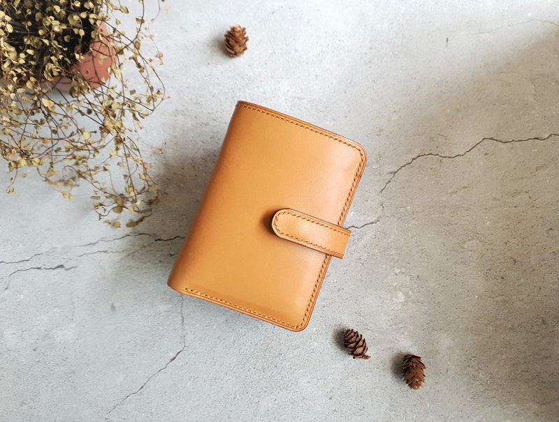 YF71_手作りの文化的で創造的なミディアムおよびショートクリップ、マルチカードウォレット、ニュートラルウォレット、バックルウォレット - 財布 - 革 多色