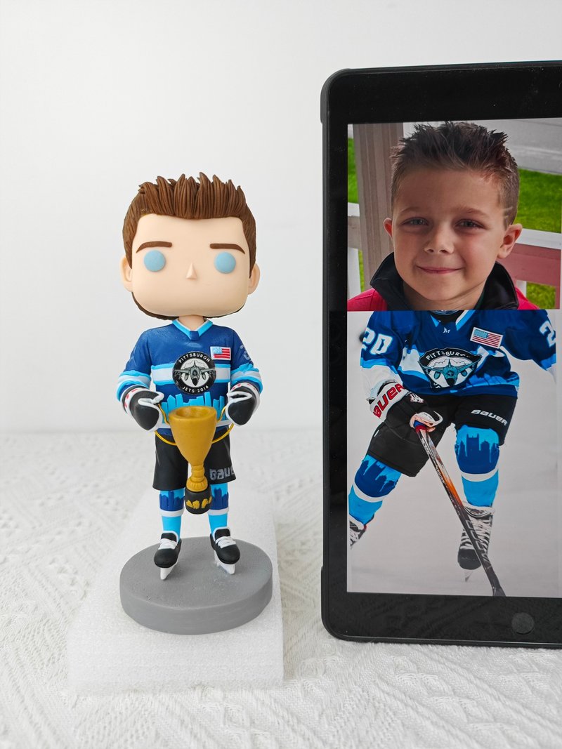 【客製化3D人像公仔】訂製手工Funko Pop男生朋友老公生日禮物 - 公仔/玩偶 - 黏土 多色