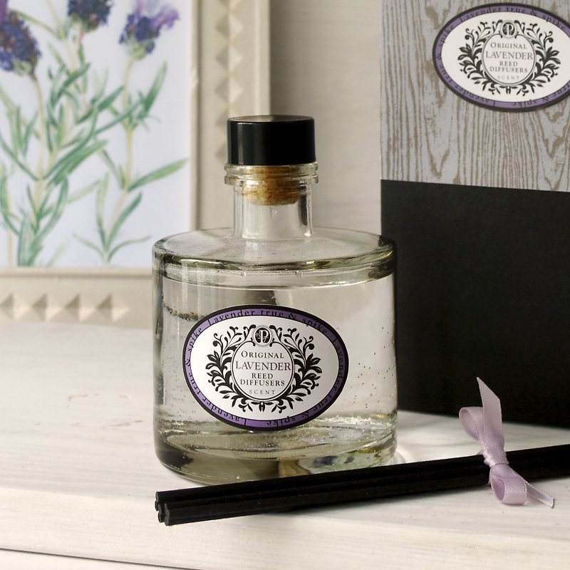 Elegant floral scent │ Lavender Garden Home Essential Oil Expansion Bamboo│150ml│240ml - น้ำหอม - แก้ว สีม่วง