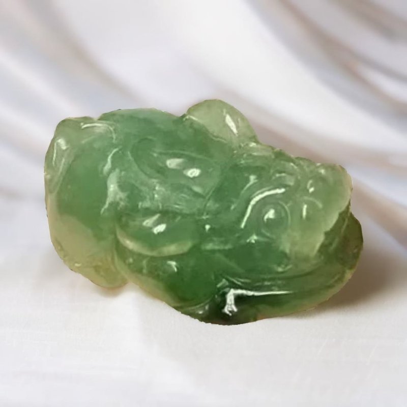 [Wealth-Bringing Beast] Ice Jade War God Pixiu | Natural Burmese Jade Jade A Grade | Gift - พวงกุญแจ - หยก สีเขียว