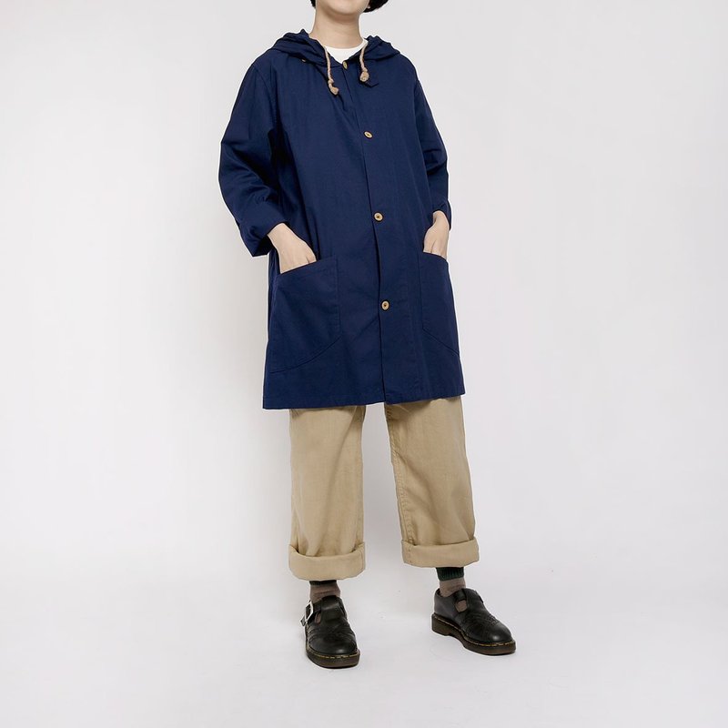 瑞典 Snow Parka(藍) / Vintage 古著 - 女大衣/外套 - 棉．麻 藍色