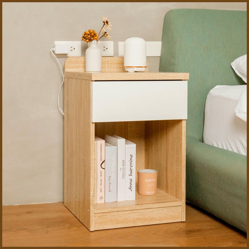 [ikloo] Japanese style classic bedside table (bedside cabinet, side cabinet, storage cabinet, bedside cabinet, crevice cabinet - Dining Tables & Desks - Other Materials 